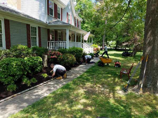 Walkway after cleanup