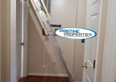 Attic access ladder