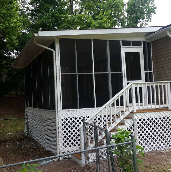 screened porch after